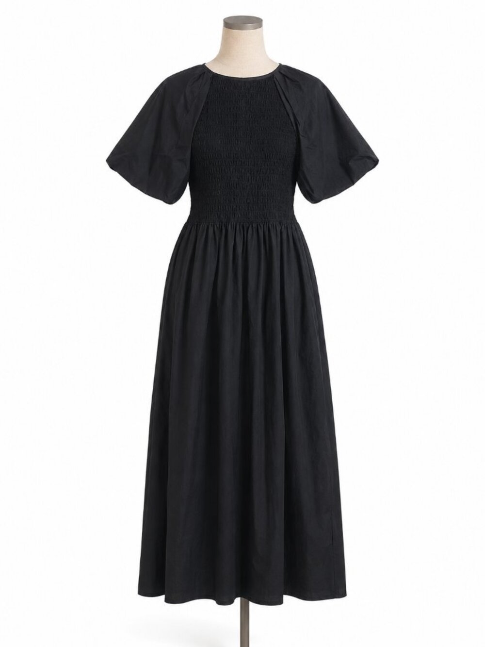 J.Crew Meadow Smocked Puff Sleeve Midi Dress M